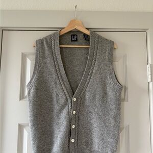 Vintage GAP Heather Gray Knit Vest